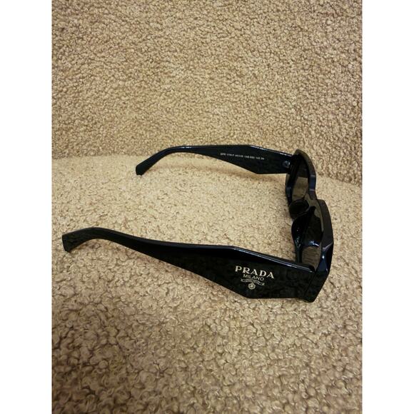 Prada Milano Black Rectangular Sunglasses Designer Shades Italy main image 6